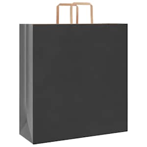 Papírové sáčky 250 ks s uchy černé 45x17x48 cm - obrázek 3