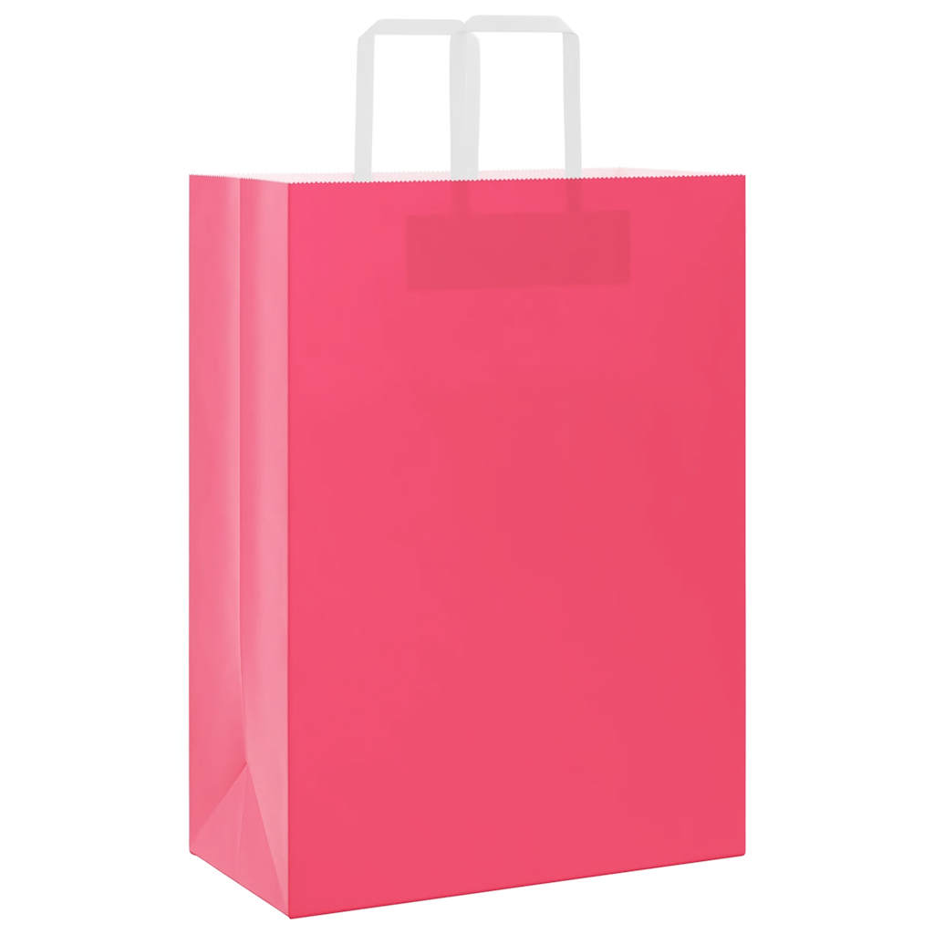 Thumbnail - vidaXL Papiertragetaschen 50 Stk. mit Henkeln Rosa 32x17x44 cm