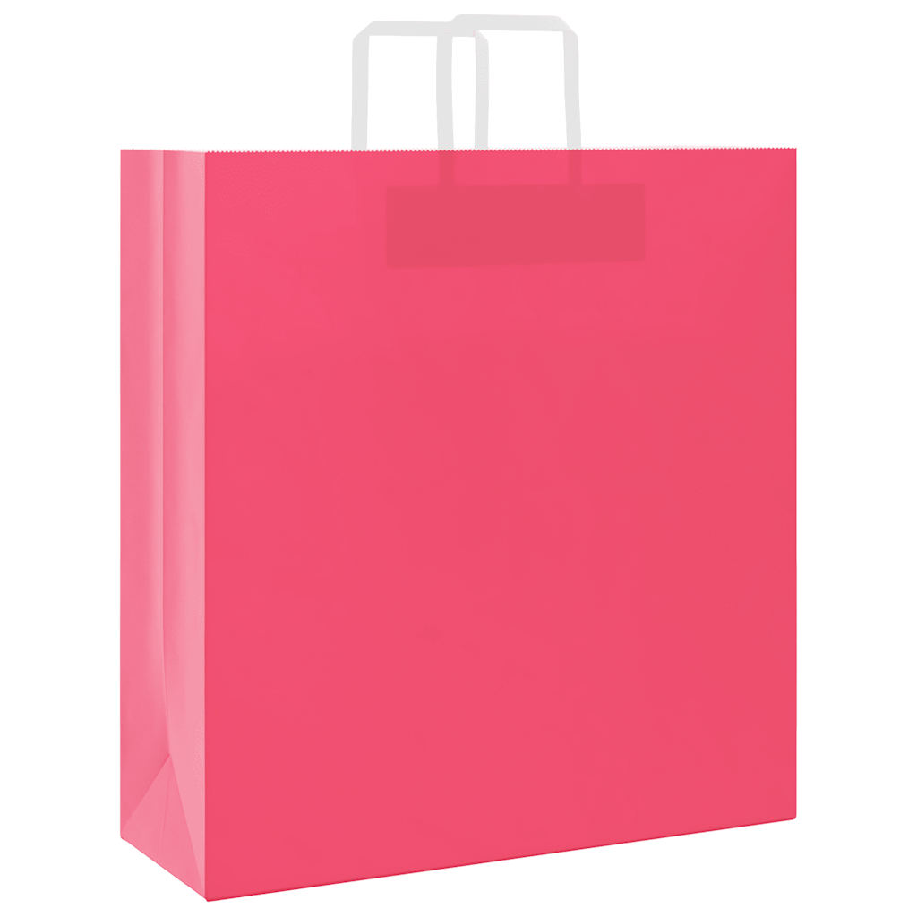Thumbnail - vidaXL Papiertragetaschen 50 Stk. mit Henkeln Rosa 45x17x48 cm