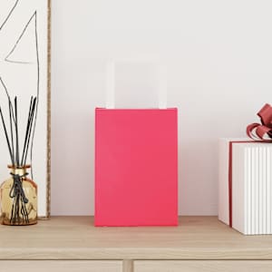 Papírové sáčky 250 ks s uchy růžové 15x8x21 cm - obrázek 2