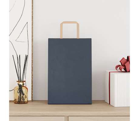 vidaXL Papiertragetaschen 50 Stk. mit Henkeln Blau 21x11x31 cm