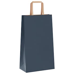 Papírové tašky 50 ks s uchy Modrá 21x11x36 cm - obrázek 4