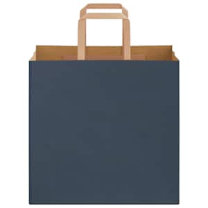 Papírové tašky 50 ks s uchy Modrá 26x17x25 cm - obrázek 5