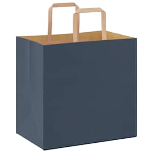 Papírové tašky 50 ks s uchy Modrá 26x17x25 cm - obrázek 7
