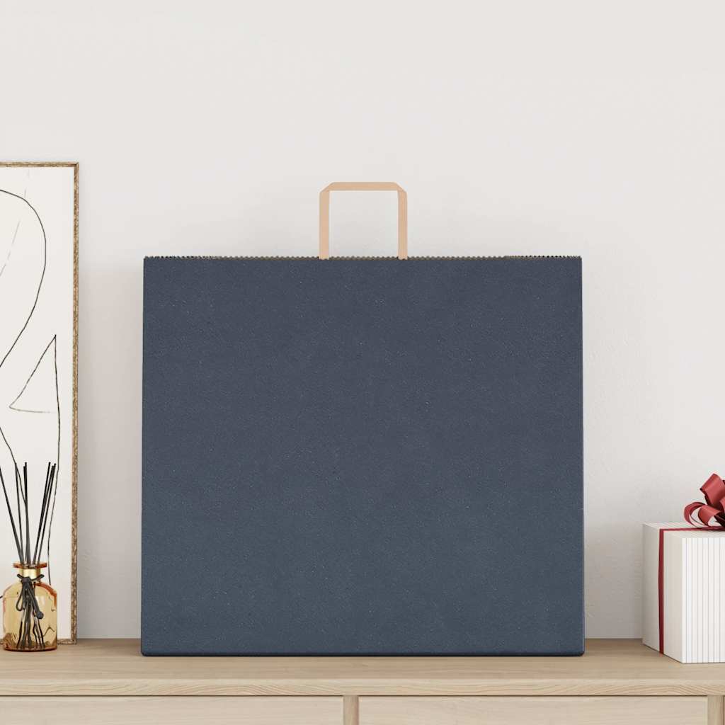 vidaXL Papieren zakken 50 st met hengsels 54x15x49 cm blauw afbeelding