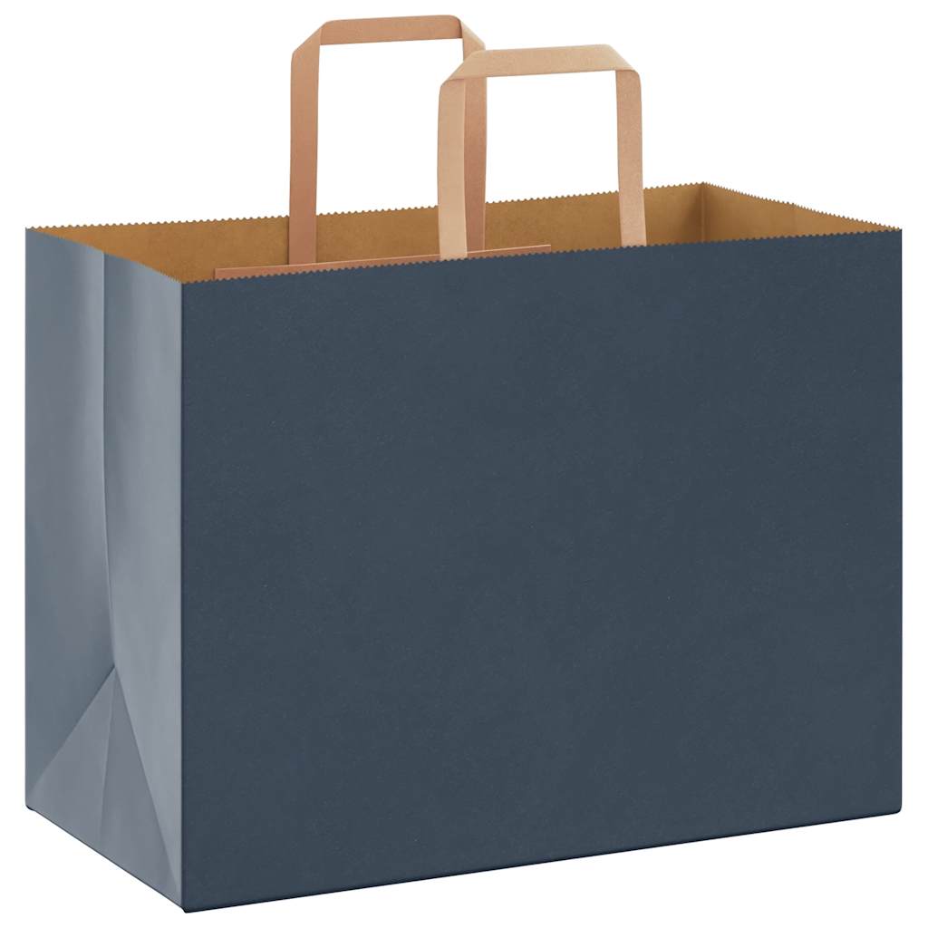 Thumbnail - vidaXL Papiertragetaschen 250 Stk. mit Henkeln Blau 32x17x25 cm