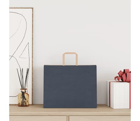 vidaXL Papirnate vrećice 250 kom s ručkama plave 32x22x28 cm