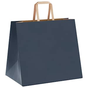 Papírové tašky 250 ks s uchy Modrá 32x22x28 cm - obrázek 4
