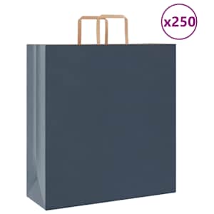 Papírové tašky 250 ks s uchy Modrá 45x17x48 cm - obrázek 1
