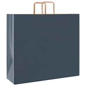 Papírové tašky 250 ks s uchy Modrá 54x15x49 cm - obrázek 3