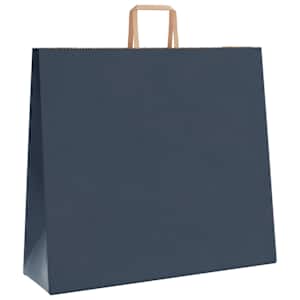 Papírové tašky 250 ks s uchy Modrá 54x15x49 cm - obrázek 4