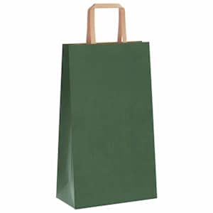 Papírové tašky 250 ks s uchy zelené 21x11x36 cm - obrázek 4