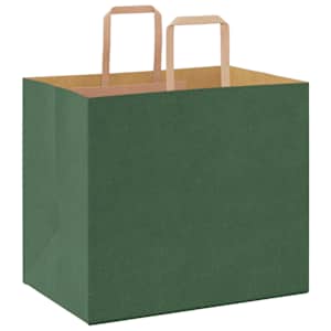 Papírové tašky 250 ks s uchy zelené 32x22x28 cm - obrázek 7