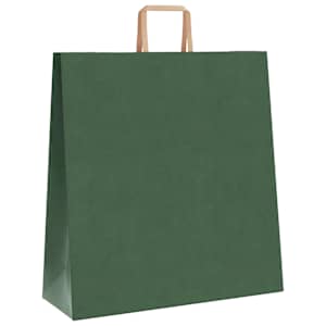 Papírové tašky 250 ks s uchy Zelená 45x17x48 cm - obrázek 4