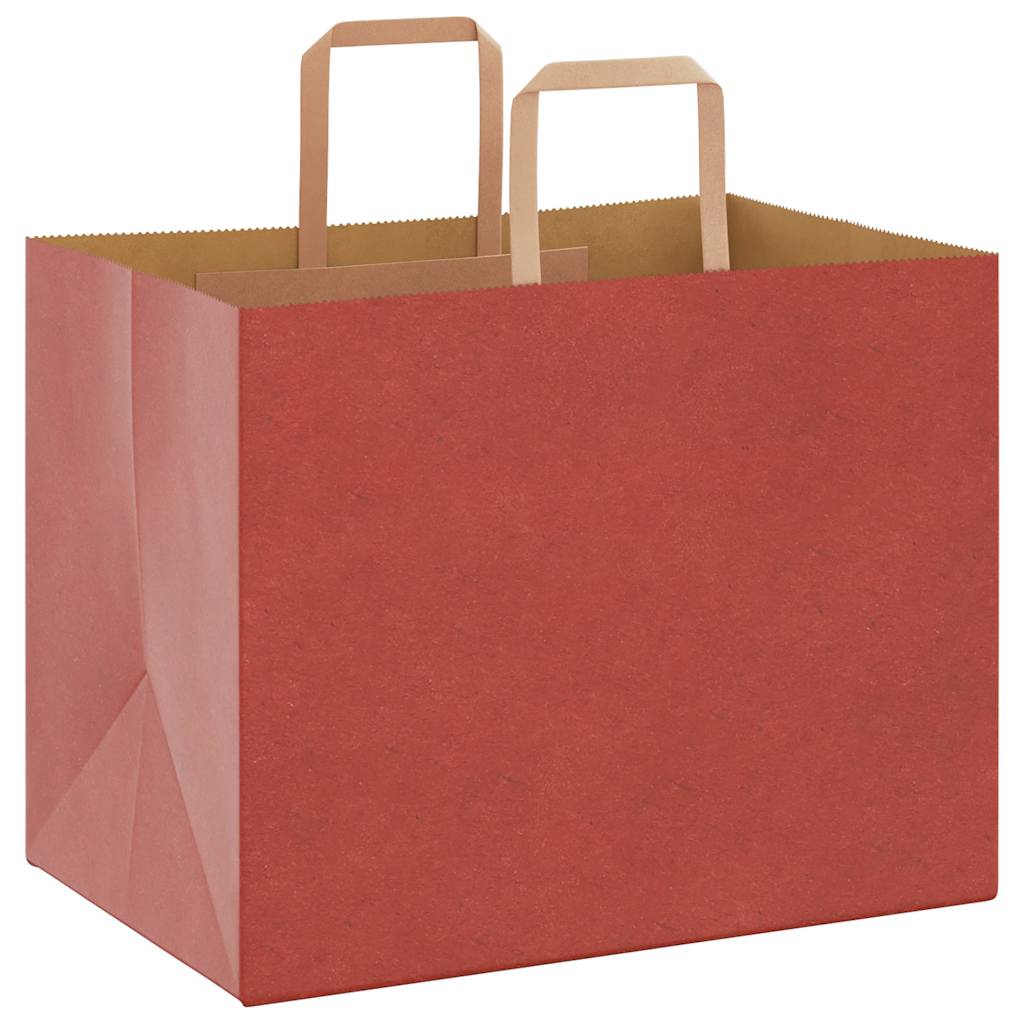 Thumbnail - vidaXL Papiertragetaschen 50 Stk. mit Henkeln Rot 32x22x24 cm