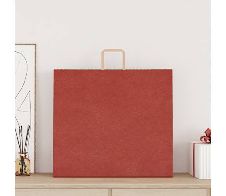 vidaXL Paper Bags 50 pcs with Handles Red 54x15x49 cm