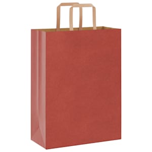Papírové sáčky 250 ks s uchy červené 26x12x35 cm - obrázek 3