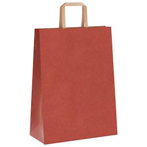 Papírové sáčky 250 ks s uchy červené 26x12x35 cm - obrázek 5