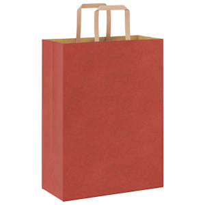 Papírové sáčky 250 ks s uchy červené 26x12x35 cm - obrázek 7