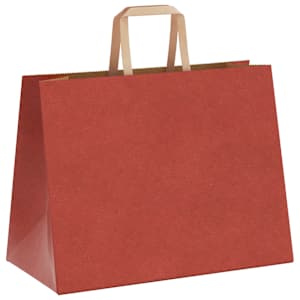 Papírové sáčky 250 ks s uchy červené 32x17x25 cm - obrázek 5