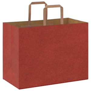 Papírové sáčky 250 ks s uchy červené 32x17x25 cm - obrázek 7