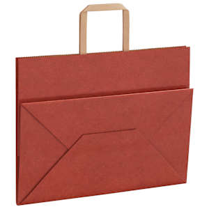 Papírové sáčky 250 ks s uchy červené 32x17x25 cm - obrázek 9