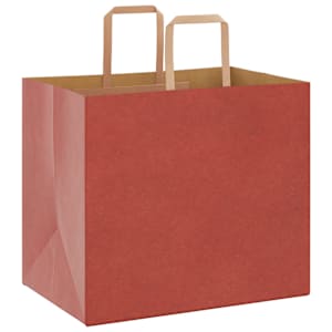 Papírové sáčky 250 ks s uchy červené 32x22x28 cm - obrázek 3