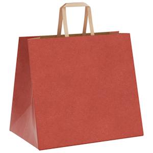 Papírové sáčky 250 ks s uchy červené 32x22x28 cm - obrázek 5