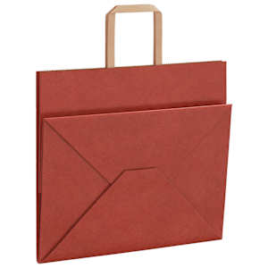 Papírové sáčky 250 ks s uchy červené 32x22x28 cm - obrázek 9