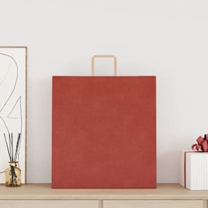 Papírové tašky 250 ks s uchy červené 45x17x48 cm - obrázek 2