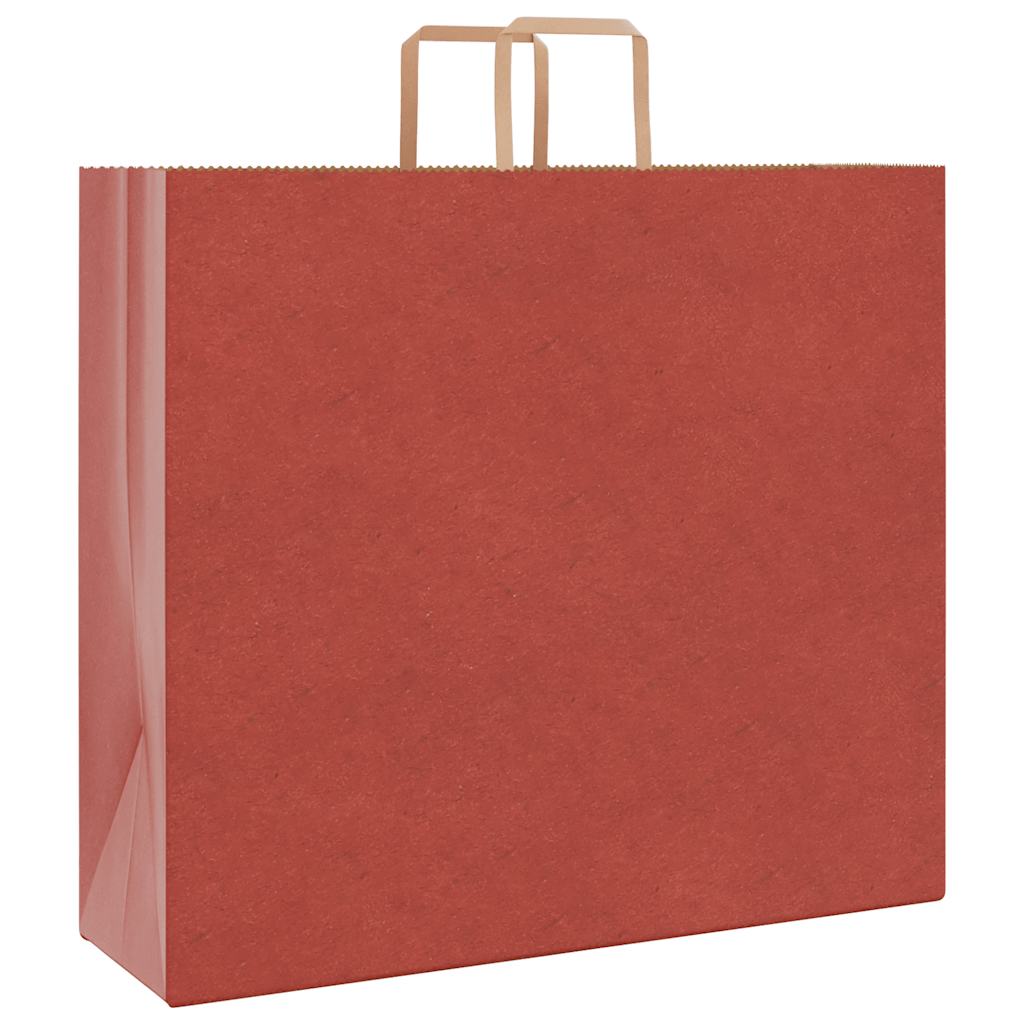 Thumbnail - vidaXL Papiertragetaschen 250 Stk. mit Henkeln Rot 54x15x49 cm