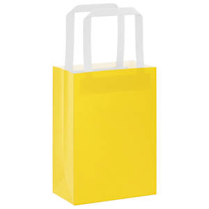 Papírové sáčky 250 ks s uchy žluté 15x8x21 cm - obrázek 3