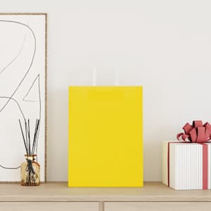 vidaXL papirposer 250 stk. med h&aring;ndtag 26x12x35 cm gul