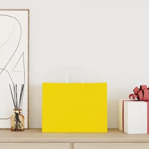 Papírové sáčky 250 ks s uchy žluté 32x17x25 cm - obrázek 2