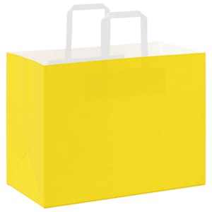 Papírové sáčky 250 ks s uchy žluté 32x17x25 cm - obrázek 7