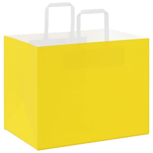 Papírové sáčky 250 ks s uchy žluté 32x22x24 cm - obrázek 7