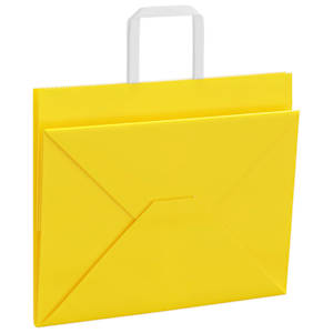 Papírové sáčky 250 ks s uchy žluté 32x22x24 cm - obrázek 9
