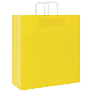 Papírové tašky 250 ks s uchy Žlutá 45x17x48 cm - obrázek 3