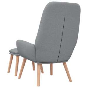 Relaxační křeslo s podnožkou světle šedé textil - obrázek 7