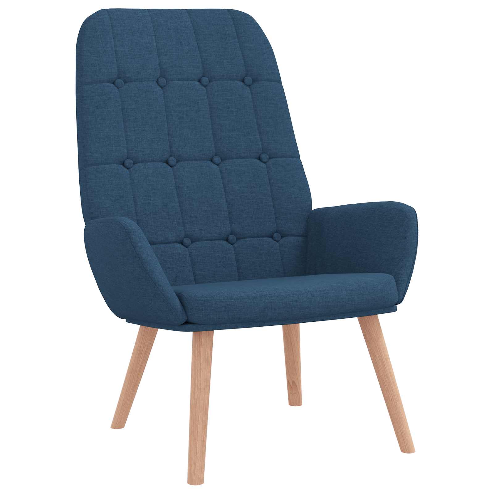 vidaXL Relaxsessel mit Hocker Blau Stoff – Bild 5