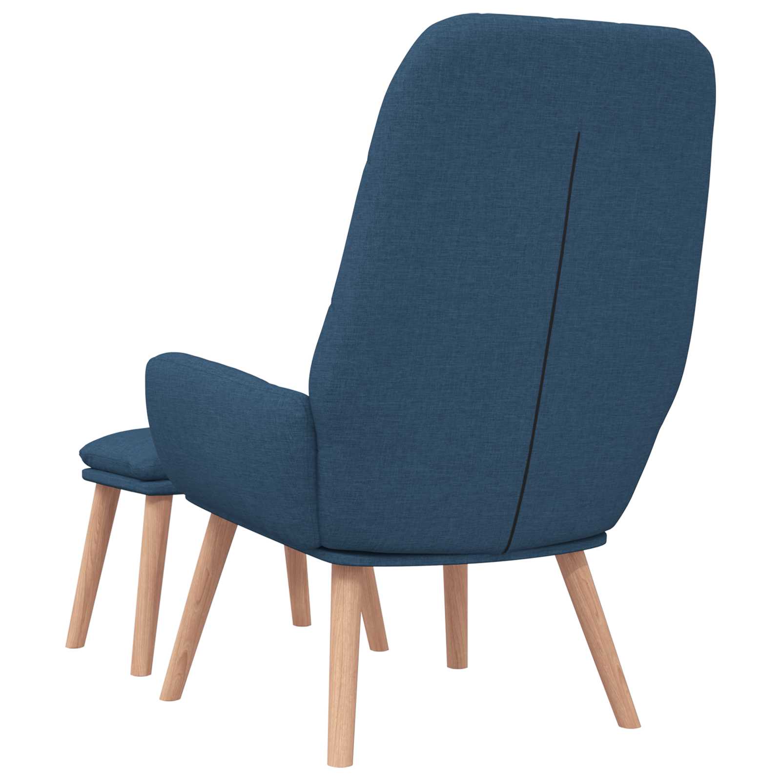 vidaXL Relaxsessel mit Hocker Blau Stoff – Bild 9