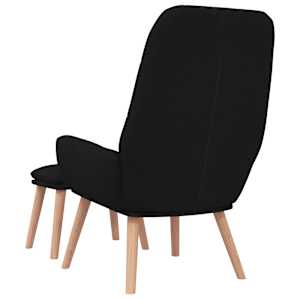 Relaxační křeslo s podnožkou černé textil - obrázek 7