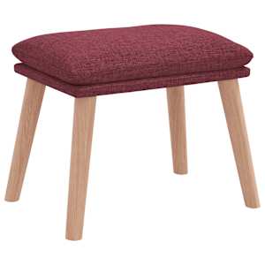Relaxační křeslo s podnožkou vínové textil - obrázek 4