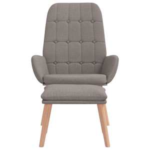 Relaxační křeslo s podnožkou taupe textil - obrázek 5