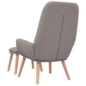 Relaxační křeslo s podnožkou taupe textil - obrázek 7