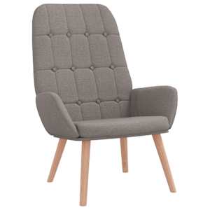 vidaXL Scaun de relaxare cu taburet, gri taupe, textil