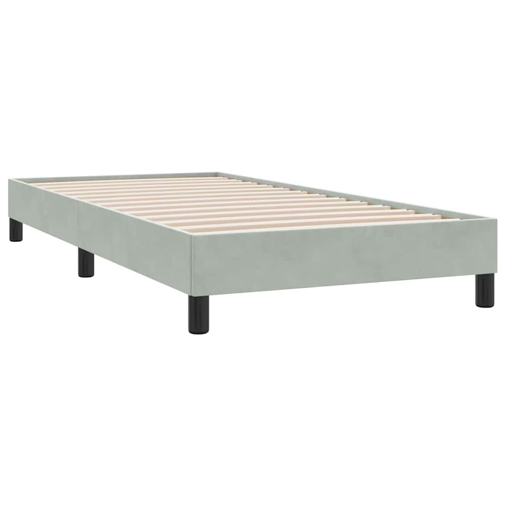 vidaXL Boxspringbed zonder matras 80x210 cm fluweel lichtgrijs afbeelding