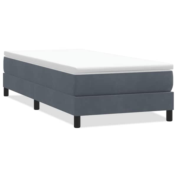 vidaXL Box Vedruvoodi ilma Madratsita Tumehall 80x210 cm samet