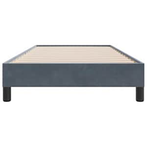 Postel Box Spring bez matrace tmavě šedá 80x210 cm samet - obrázek 5