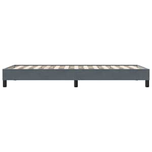 Postel Box Spring bez matrace tmavě šedá 80x210 cm samet - obrázek 6